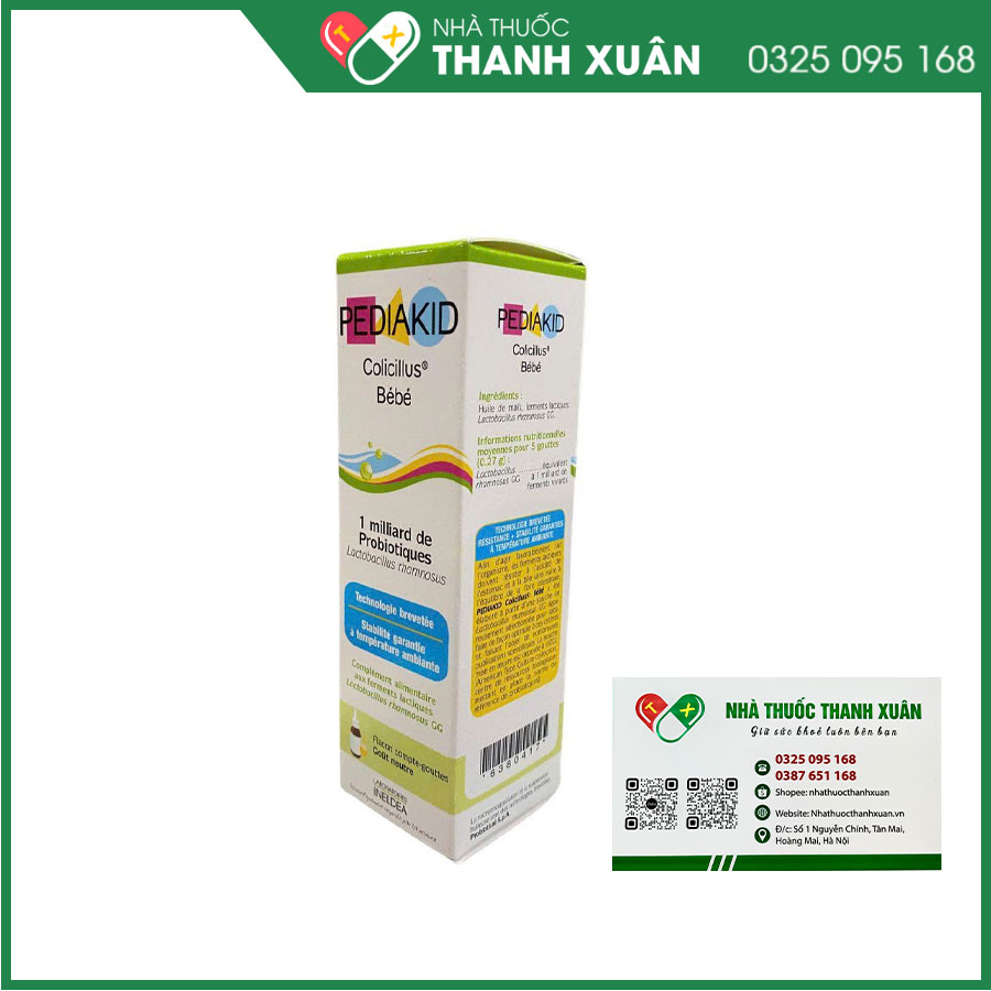 Pediakid Colicillus Bébé giúp bổ sung lợi khuẩn đường ruột cho bé